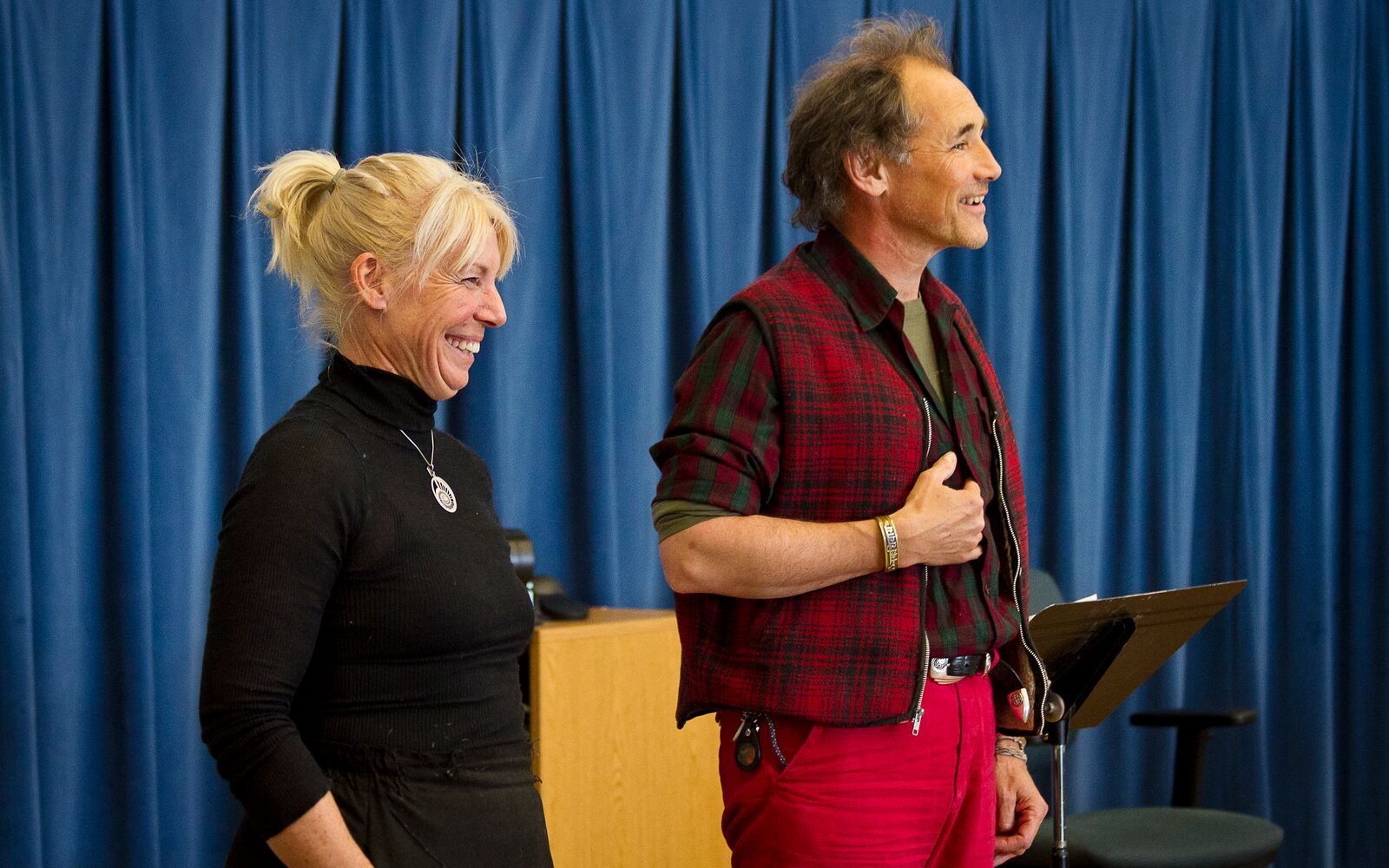 Claire and Mark in rehearsal.